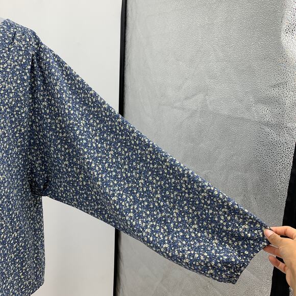 Pleione Blouse Womens XL Extra Large Multi Button Front Floral Print Long Sleeve - Picture 5 of 11